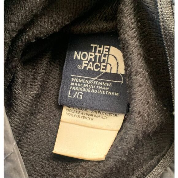 The North Face black Mossbud Insulated Reversible long PARKA JACKET COAT sz  L - Picture 9 of 10